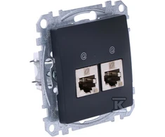 Schneider Electric GN.KOMP.2XRJ45 6STP Juodas ANT. ONE DES