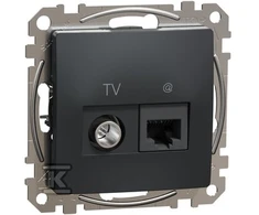 Schneider Electric Kompiuterio ir antenos lizdas SCHNEIDER Sedna Design, antracitas; SDD114469T