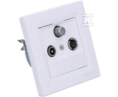 Schneider Electric RTL-SAT antenos lizdas (galutinis) 1 dB balta - EPH3500121