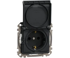 Schneider Electric GN.SCHUKO PRZ.IP44 Juodas ANTR.SEDNA DESIGN