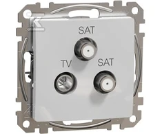 Schneider Electric Sedna Design, TV/SAT/SAT terminalo lizdas (4dB), sidabrinis aliuminis