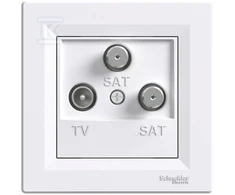 Schneider Electric TV- SAT- TV antenos lizdas galutinis 1dB balta- EPH3600121