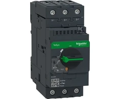 Schneider Electric Schneider elektrinis magnetoterminis variklio grandinės pertraukiklis TeSys GV3P pasukamasis pavaros 40A Everlink terminalai, GV3P40