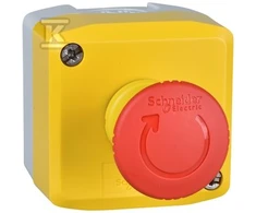 Schneider Electric Kasetė su saugos mygtuku, sukant 1Z 2R geltonąjį IP65 (XALK178G)