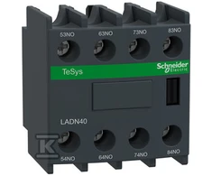 Schneider Electric Schneider Minkštas kontaktas 4Z priekyje, montavimas LADN40