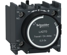 Schneider Electric „Schneider“ lėto kontakto blokas 0,1–3 s 1NO 1NC (LADT0)