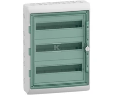Schneider Electric SCHNEIDERE Hermetinis skirstomasis įrenginys Schneider Mureva / d. Kaedra 3x18 IP65 UV MRV-3-18-NT-T 13436 paviršinės permatomos durys.