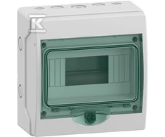 Schneider Electric SCHNEIDERE Hermetinis skirstomasis įrenginys Schneider Mini Mureva / d. Kaedra 1x8 IP65 UV mMRV-1-8-NT-T 13443 paviršinės permatomos durys.