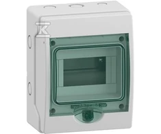 Schneider Electric SCHNEIDERE Hermetiškas paskirstymo skydas Schneider Mini Mureva / buvusi Kaedra 1x6 IP65 UV mMRV-1-6-NT-T 13442 paviršinio montavimo skaidrios durys