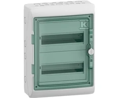 Schneider Electric SCHNEIDERE Hermetinis skirstomasis įrenginys Schneider Mureva / d. Kaedra 2x12 IP65 UV MRV-2-12-NT-T 13433 paviršinės permatomos durys.