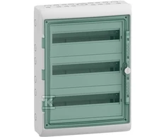 Schneider Electric SCHNEIDERE Hermetinis skirstomasis įrenginys Schneider Mureva / d. Kaedra 3x18 IP65 UV MRV-3-18-NT-T 13436 paviršinės permatomos durys.