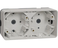 Schneider Electric Mureva Styl Sieninis pagrindas 2x horizontalus baltas MUR39914