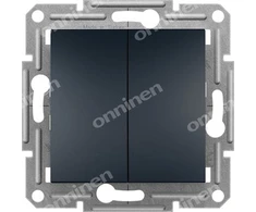 Schneider Electric Dvigubas asforo mygtukas be antracito rėmelio (EPH1100171)