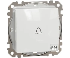 Schneider Electric SCHNEIDERE "varpelio" mygtukas Schneider Sedna Design SDD211131 IP44 baltas dizainas ir elementai