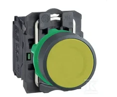 Schneider Electric Control mygtukas 22mm geltona spyruoklinis grąžinimas 1Z (XB5AA51)