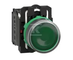 Schneider Electric Control mygtukas su pašvietimu 22mm savaime grįžtantis žalia 1Z/1R (XB5AW33M5)