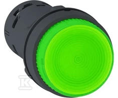Schneider Electric Valdymo mygtukas 22mm žalias 1Z su 230V AC apšvietimu - XB7NW33M1