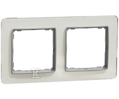 Schneider Electric Sedna Elements, 2 dalių rėmas, baltas stiklas