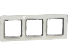 Schneider Electric Sedna Elements, 3 dalių rėmas, baltas stiklas