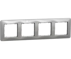 Rėmas 4PL Schneider Electric Sedna Design, aliuminio spalvos.