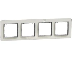 Schneider Electric Sedna Elements, 4 dalių rėmas, baltas stiklas