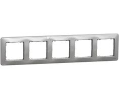 Rėmas 5PL Schneider Electric Sedna Design, aliuminio spalvos.