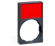 Schneider Electric aprašomoji iškaba 30x50mm su etikete juoda/raudona 22mm juoda stačiakampė (ZBY6H101)