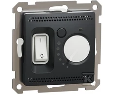 Schneider Electric REG.TEMP.GRINDYS.Juodas ANTRA.SEDNA DIZAINAS