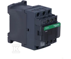 Schneider Electric Schneider maitinimo kontaktorius 3P 9A 24V DC 1NO 1NC - LC1D09BD