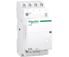 Schneider Electric SCHNEIDERE Modulinis kontaktorius Acti9 iCTK50-25-40-230 25A 4NO 50Hz 220/240 VAC Schneider be galimybės išplėsti pagalbiniais kontaktais A9C40425