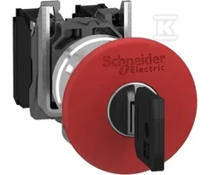 Schneider Electric saugos mygtukas 22 mm 1NO 1R IP66 raktas (XB4BS9445)