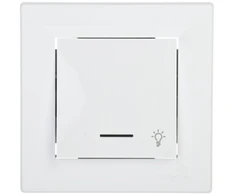 Schneider Electric Baltas apšvietimo mygtukas (EPH1800121)