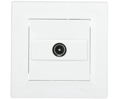 Schneider EPH3200121 Asfora TV antenos lizdas galutinis 1dB baltas su rėmeliu EPH3200121