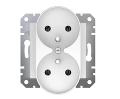 Schneider EPH9810221 Asfora Dvigubas lizdas su/be rėmelio baltas EPH9810221