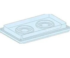 Schneider Electric Prisma Plus, G sistema, paviršinis korpusas, riebokšlio plokštė, 2 skylės LVS08899