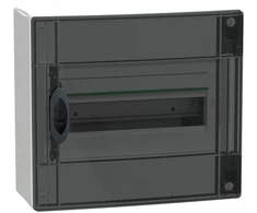 Schneider LVSXR113 PrismaSeT XS 1x13 PSXS-1-13-NT-P skirstomasis skydas, montuojamas paviršiuje, skaidrios durys, IP40 IK09 LVSXR113