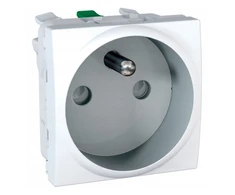 Schneider Electric Unica vienvietis lizdas be 2P+Z be rėmo, baltas MGU3.059.18