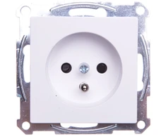 Schneider Electric Pluch-lizdas vienas rainelės žemės balta (MTN2500-0325)