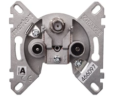 Schneider Electric Merten antenos lizdas trigubas R / TV / SAT galutinis (MTN466097)