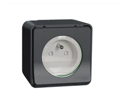 Schneider Electric Mureva Styl Socket 2P+PE antracito varžtų gnybtai MUR36030