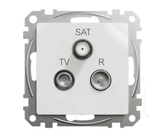 Schneider SDD111481 R/TV/SAT lizdas (4dB), baltas, „Sedna Design and Elements“ SDD111481