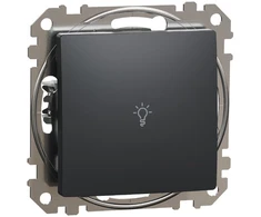 Schneider Electric Sedna Design &amp; elementai Lengvas mygtukas juodas antracitas SDD114132