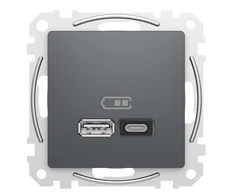 SCHNEIDERE USB įkrovimo lizdas Schneider Sedna Design SDD114404 A+C 45W PD juodas antracitas