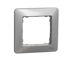 Viengubo rėmo Schneider Electric „Sedna Design“, aliuminio spalvos.
