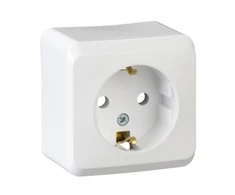 Schneider WDE001080 Prima Viengubas lizdas su/be SCHUKO, baltas prima WDE001080