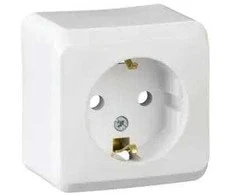 Schneider WDE001080 Prima Viengubas lizdas su/be SCHUKO, baltas prima WDE001080