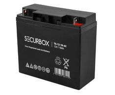 AGM „Securbox 18-12“ akumuliatorius, 12 V, 18 Ah, skirtas UPS, apšvietimui, žaislams, valtims, telekomunikacijoms