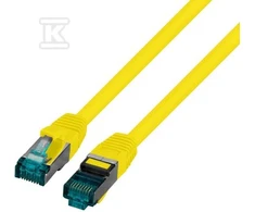 Securitynet PATCHCORD RJ45 S/FTP 6A LSZH ŻÓŁ 0,5