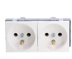 TKH Securitynet WP45X4575 Modulinis dvigubas lizdas be spynos, baltas, praėjimo jungtis WP45X4575