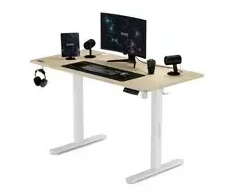 SENSE7 elektrinis stalas Nojo 120x60 Baltas Pine